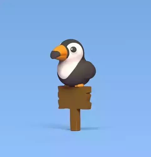 Toucan Wooden Sign 3D print model