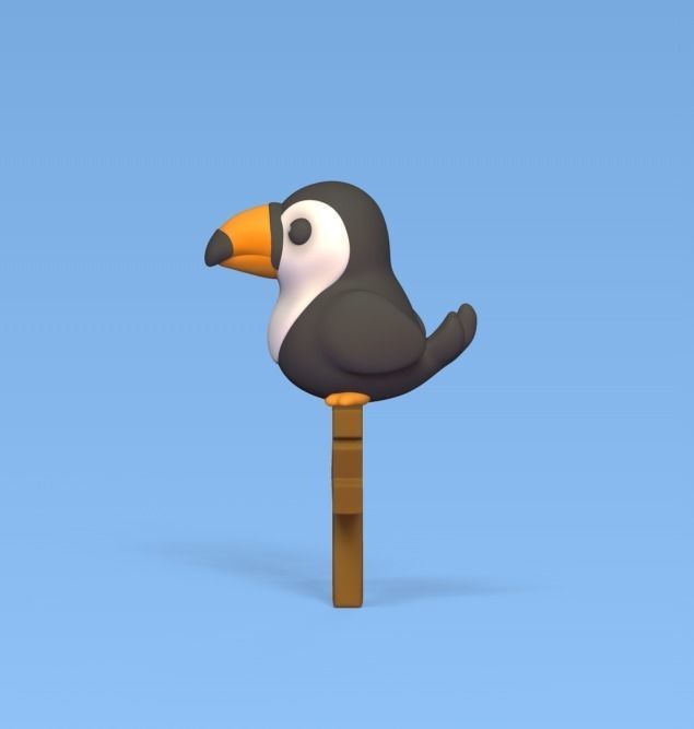 Toucan Wooden Sign 3D print model_1