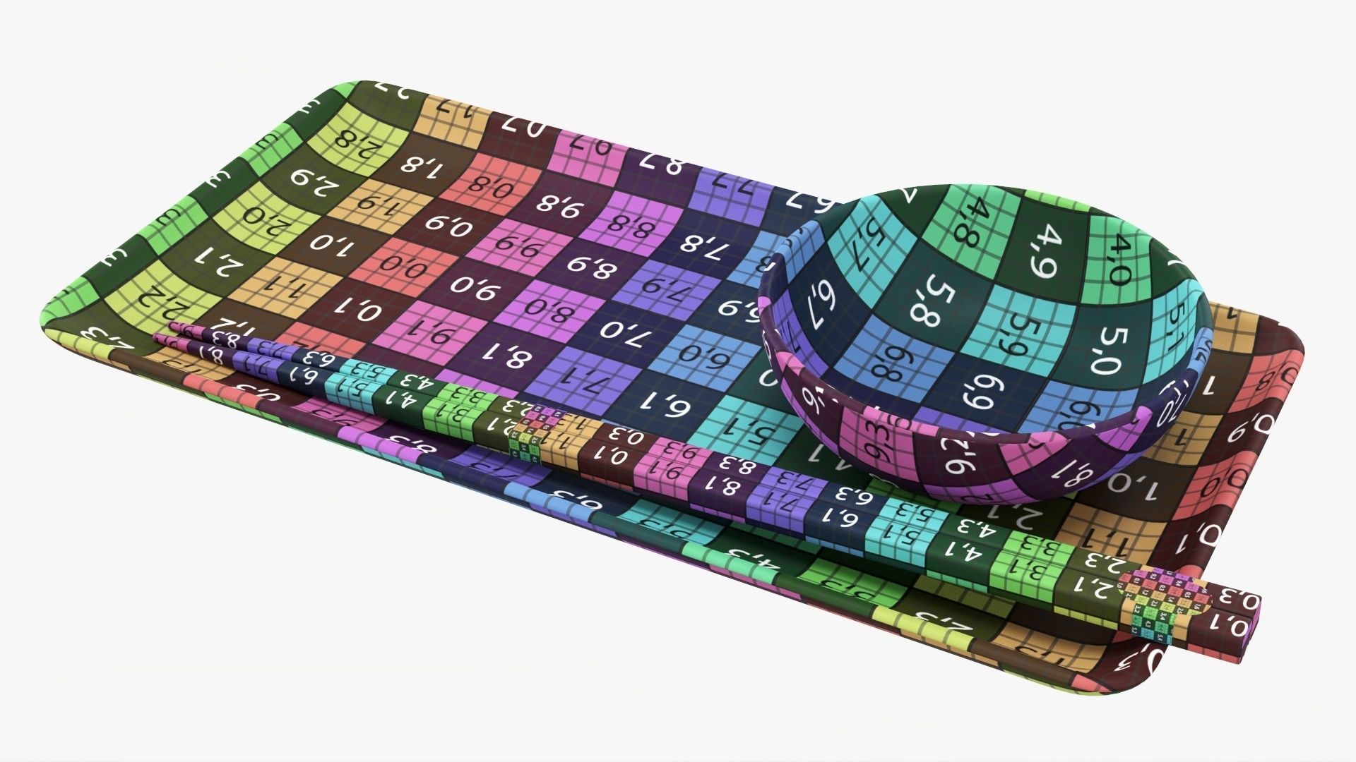 Tableware Sushi set 3D model_12