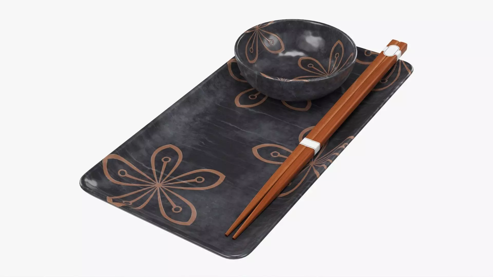 Tableware Sushi set 3D model_0