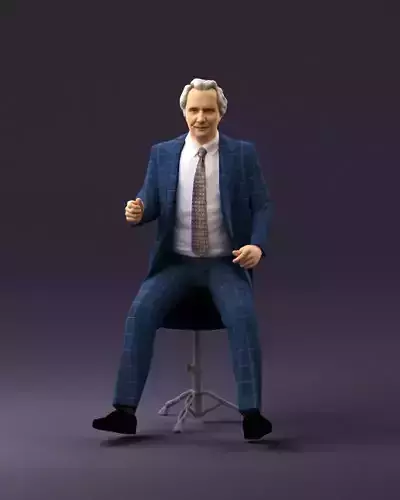 oldy man in quad suit seat 1070