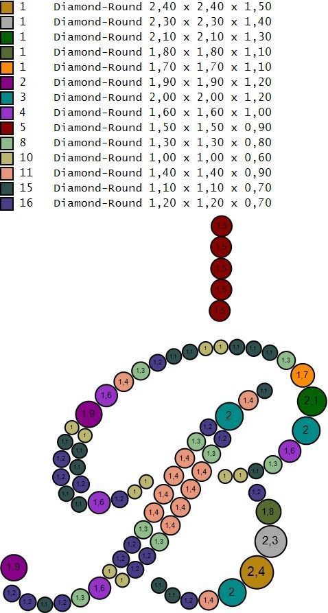 Initial Letter B Necklace Pendant Alphabet Pendant 3D print model_4