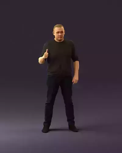 almost skin man in darkgray sweater 1087