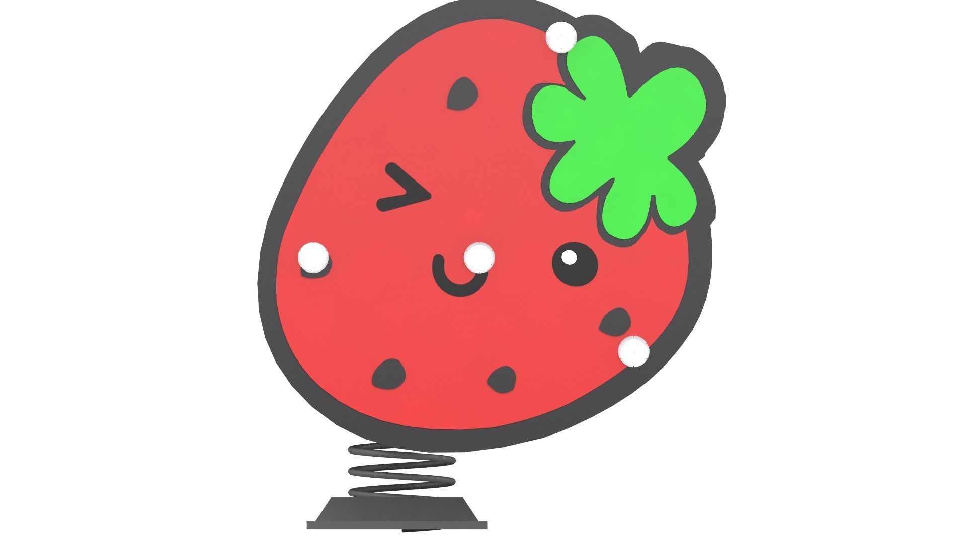 Playground - Strawberry Rider Low-poly 3D model_5