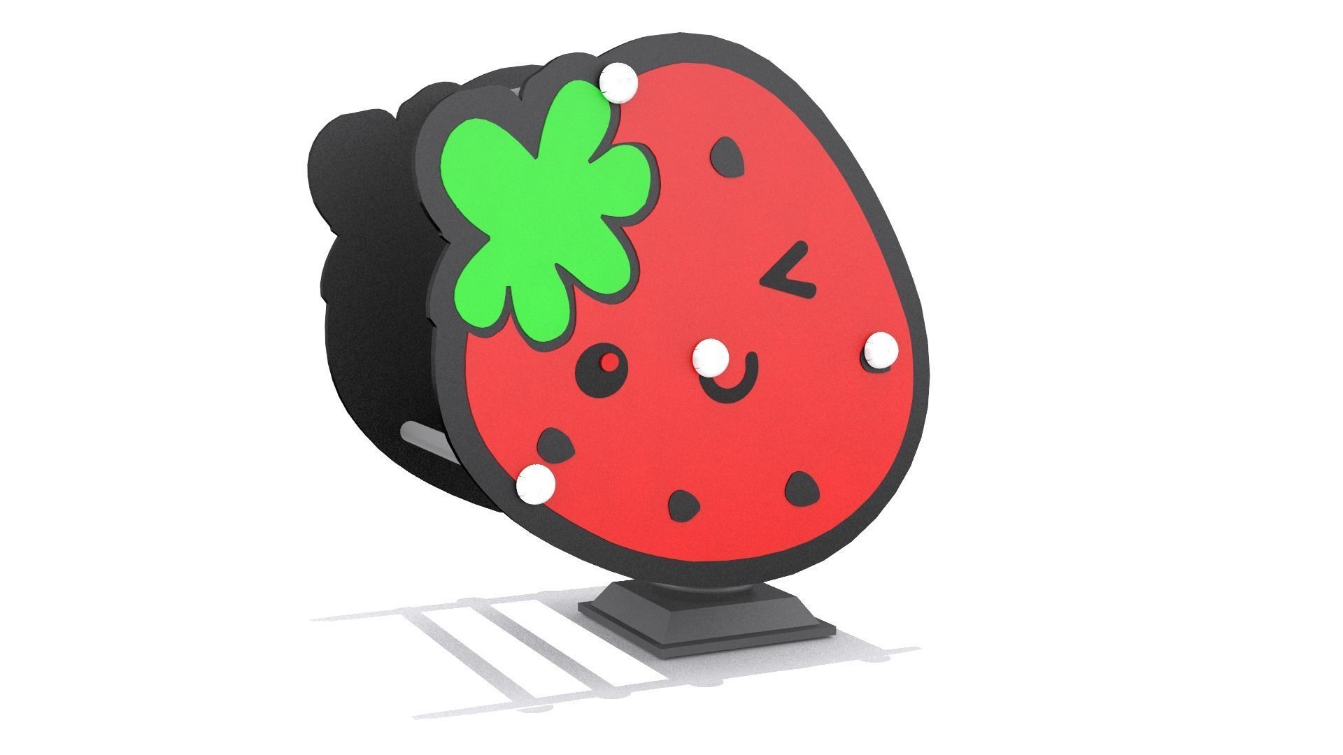 Playground - Strawberry Rider Low-poly 3D model_2