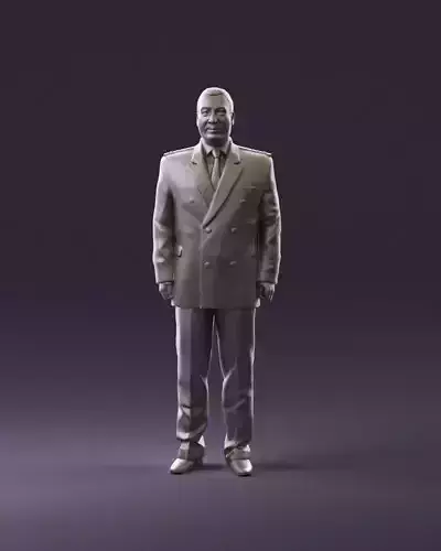 oldy man in general army suit 1111 3D Print Ready 3D print model