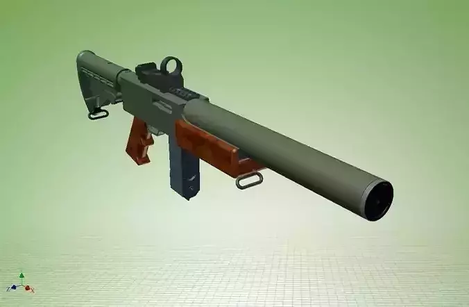 Suppressed Ruger10-22 Free 3D model