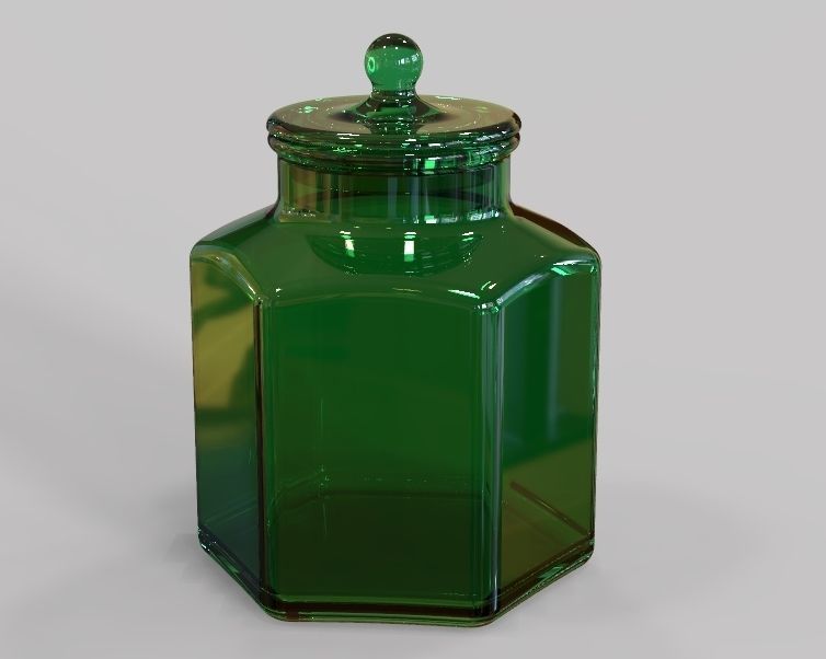 Glass Jar 3D print model_2