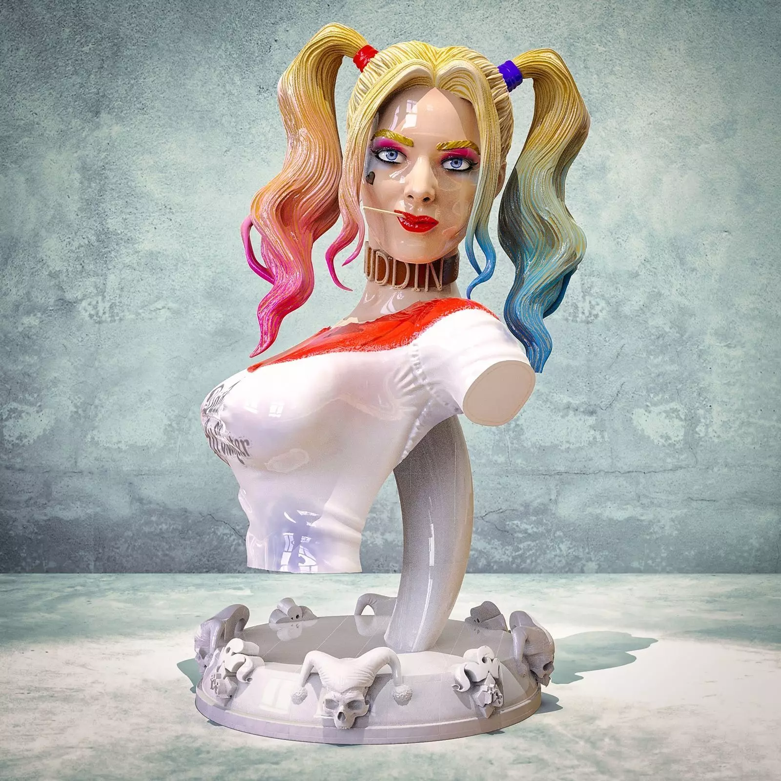 bust 2 harley quinn 3D print model_0