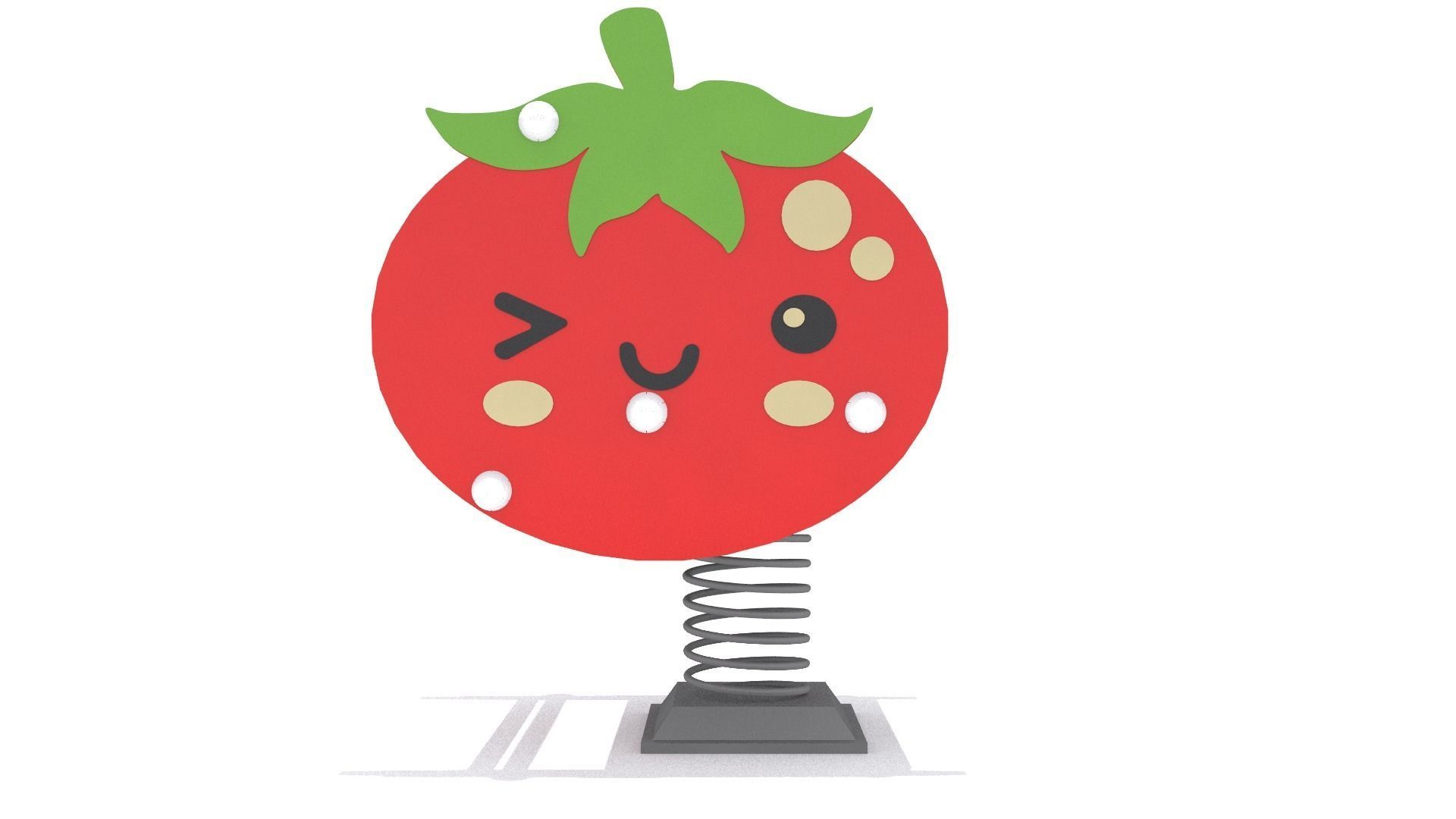 Playground - Tomato Rider Low-poly 3D model_4