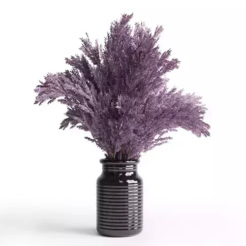 bouquet dry lavender vase glass black