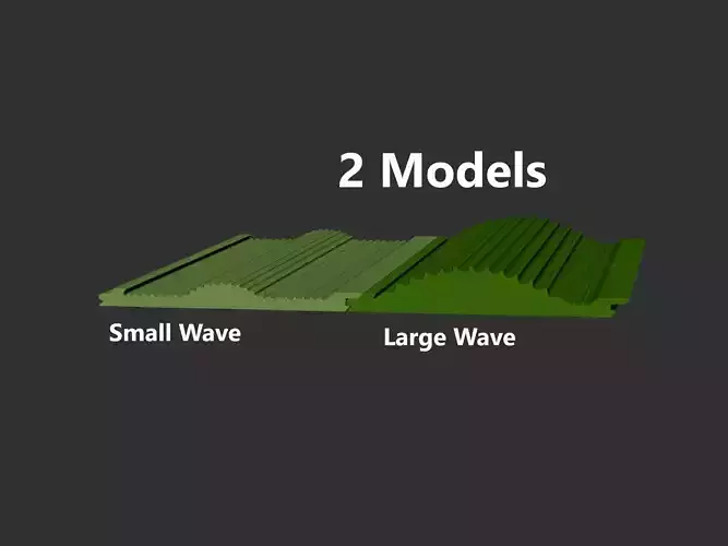 Big and Small Wave Sluice mat 3D print model