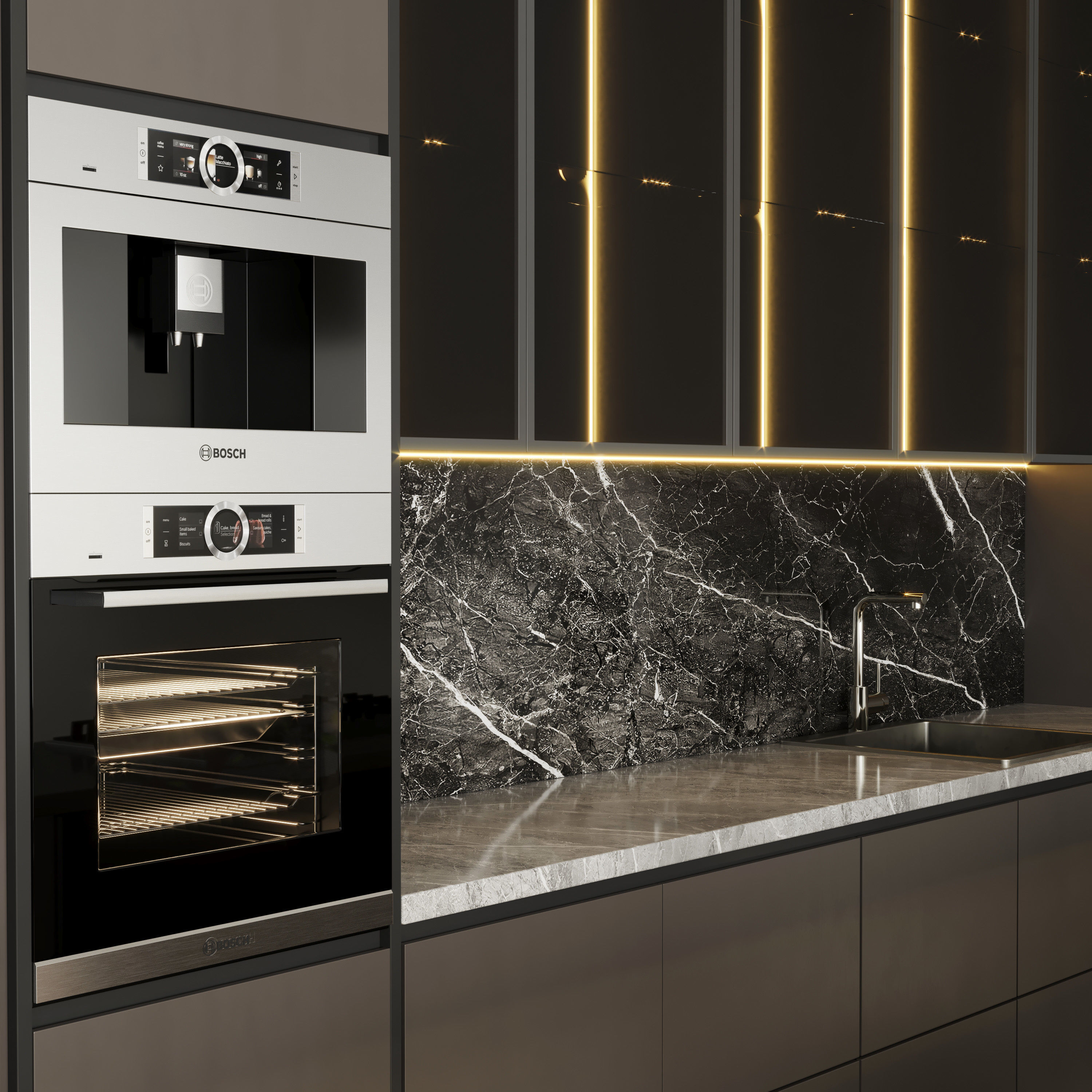 Hadi Kitchen Appliance Bosch Kitchen No 14 Low-poly 3D model_2