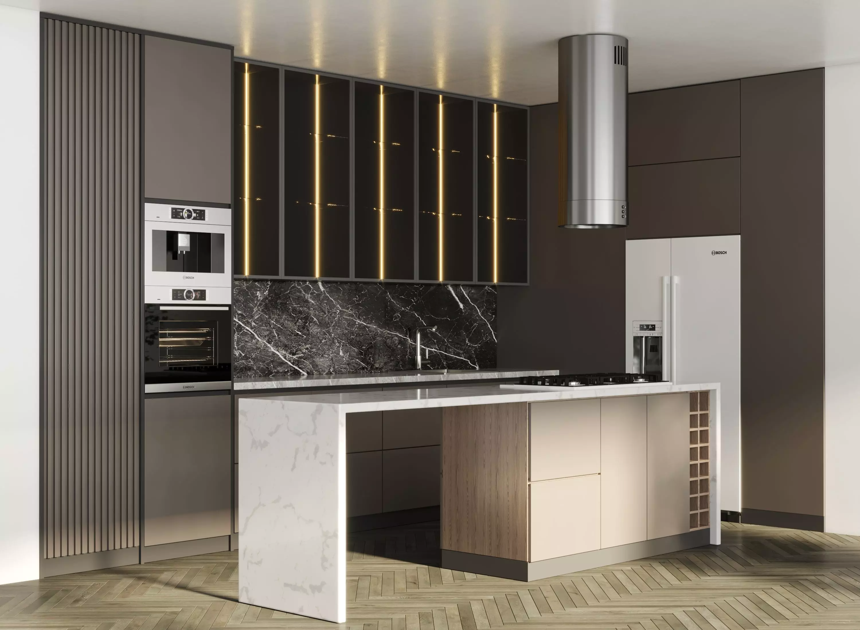 Hadi Kitchen Appliance Bosch Kitchen No 14 Low-poly 3D model_0