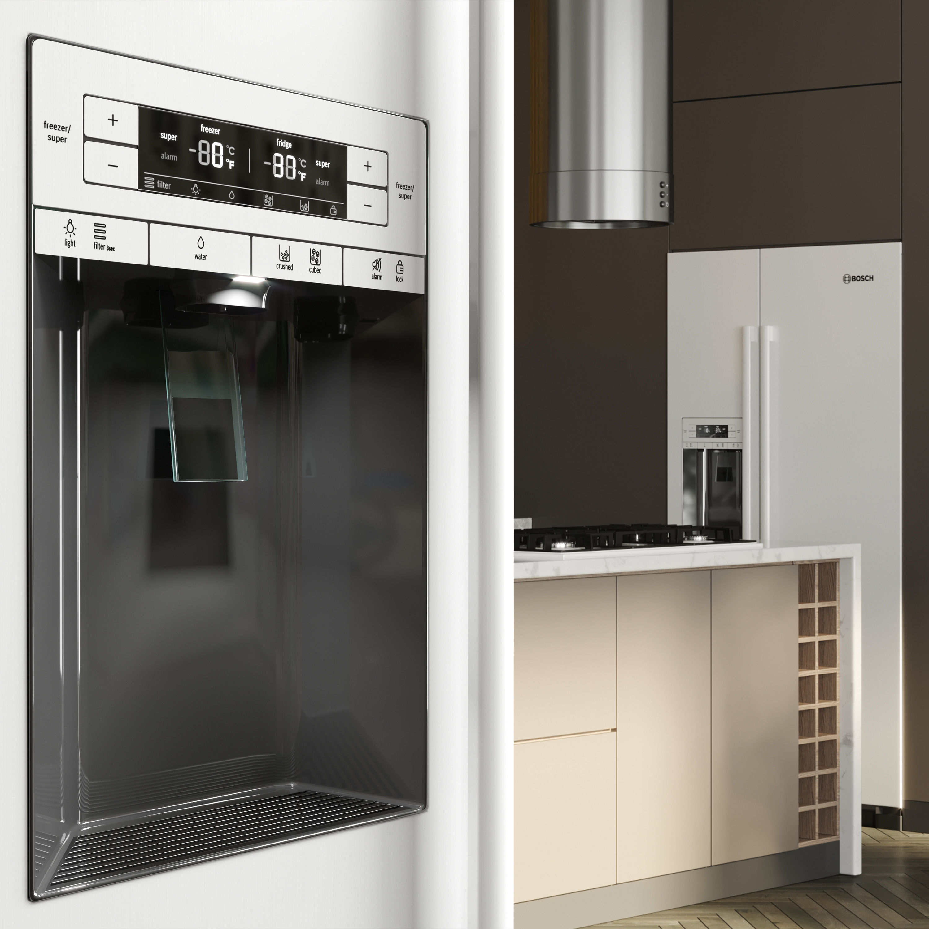 Hadi Kitchen Appliance Bosch Kitchen No 14 Low-poly 3D model_5