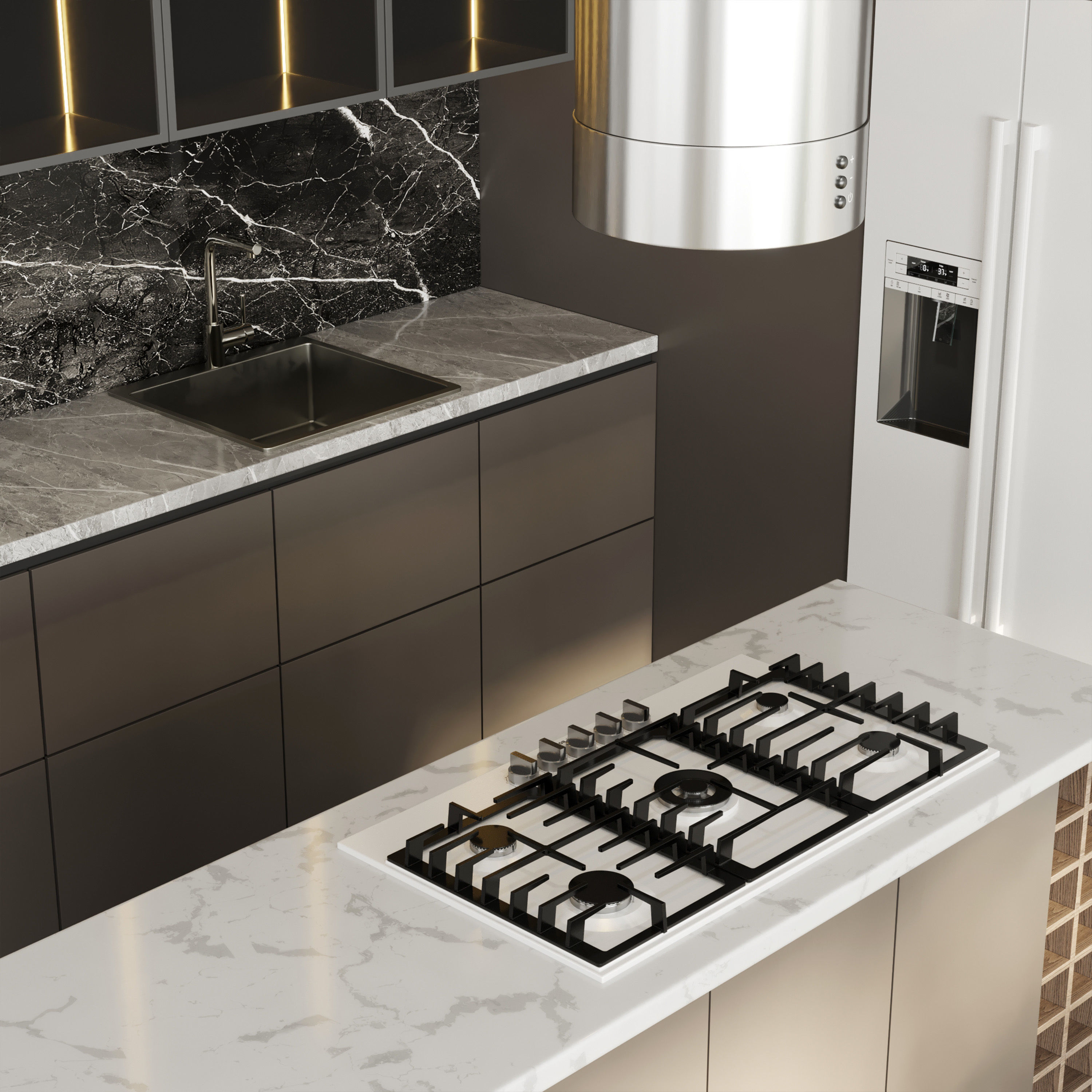 Hadi Kitchen Appliance Bosch Kitchen No 14 Low-poly 3D model_4