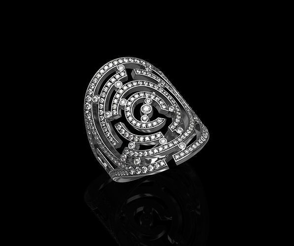 labyrinth ring 3D model 3D printable | CGTrader