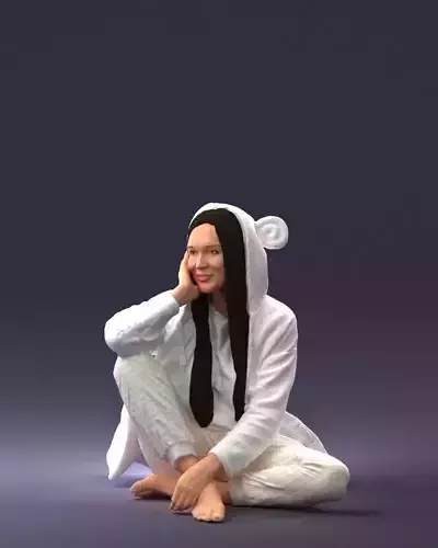 000066 Sitting Girl 0614 3dp