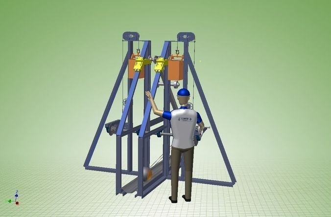 Trebuchet Floating Arm Type Free 3D model