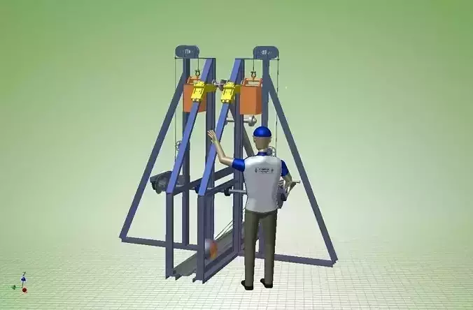 Trebuchet Floating Arm Type Free 3D model