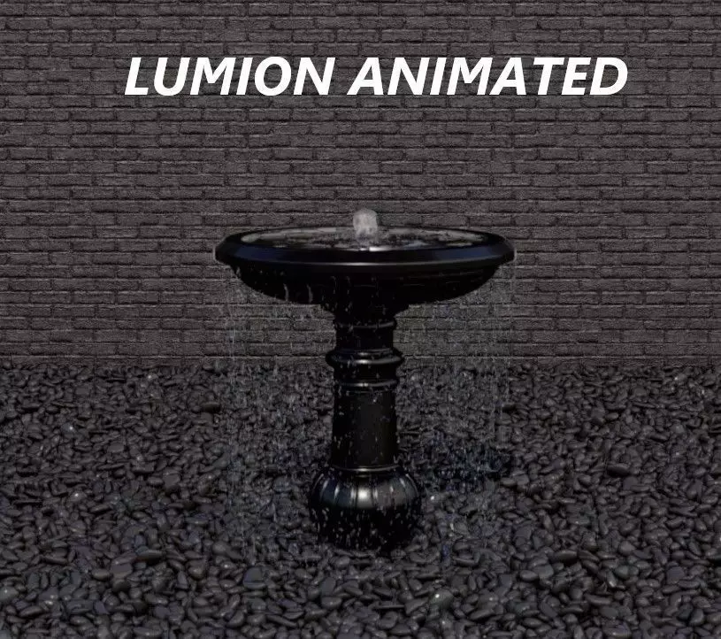 Lumion fountain - animated Low-poly 3D model_0