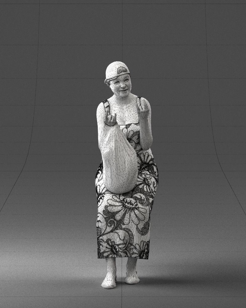 000178 Humorous Woman in Bright Dress 0905 3dp 3D print model_38