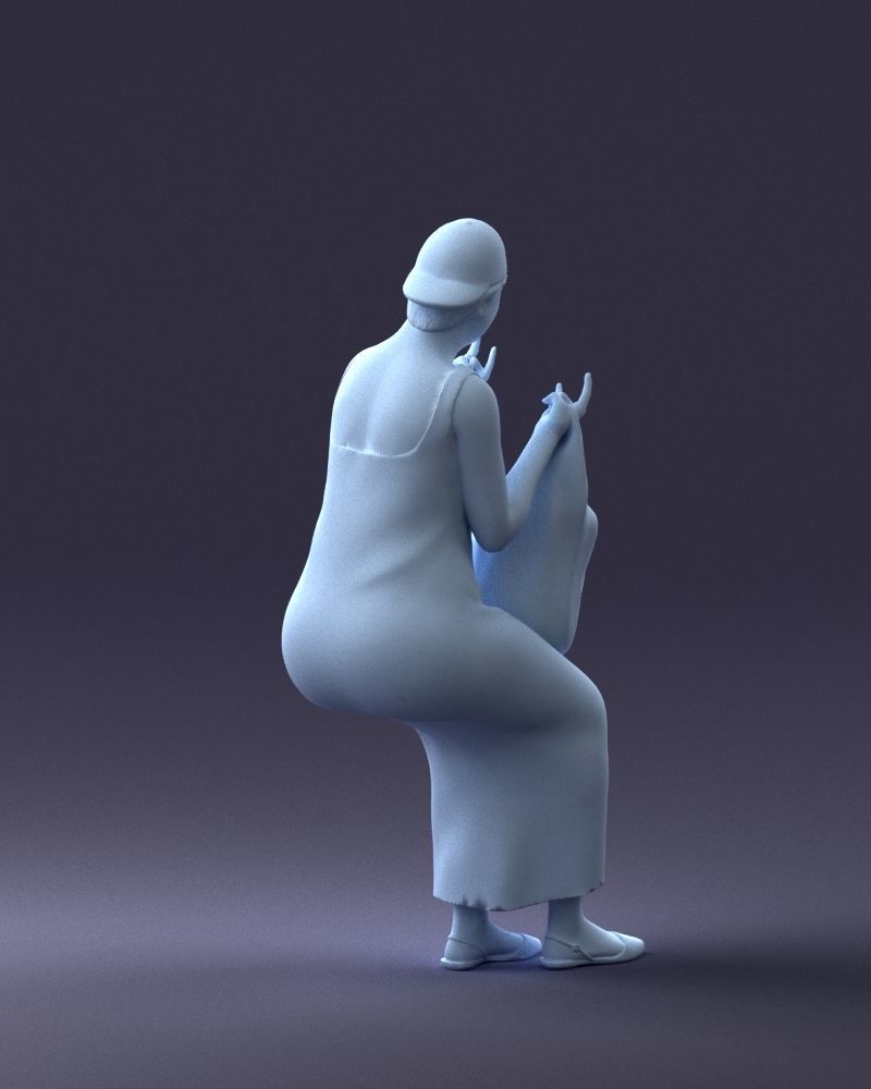 000178 Humorous Woman in Bright Dress 0905 3dp 3D print model_16