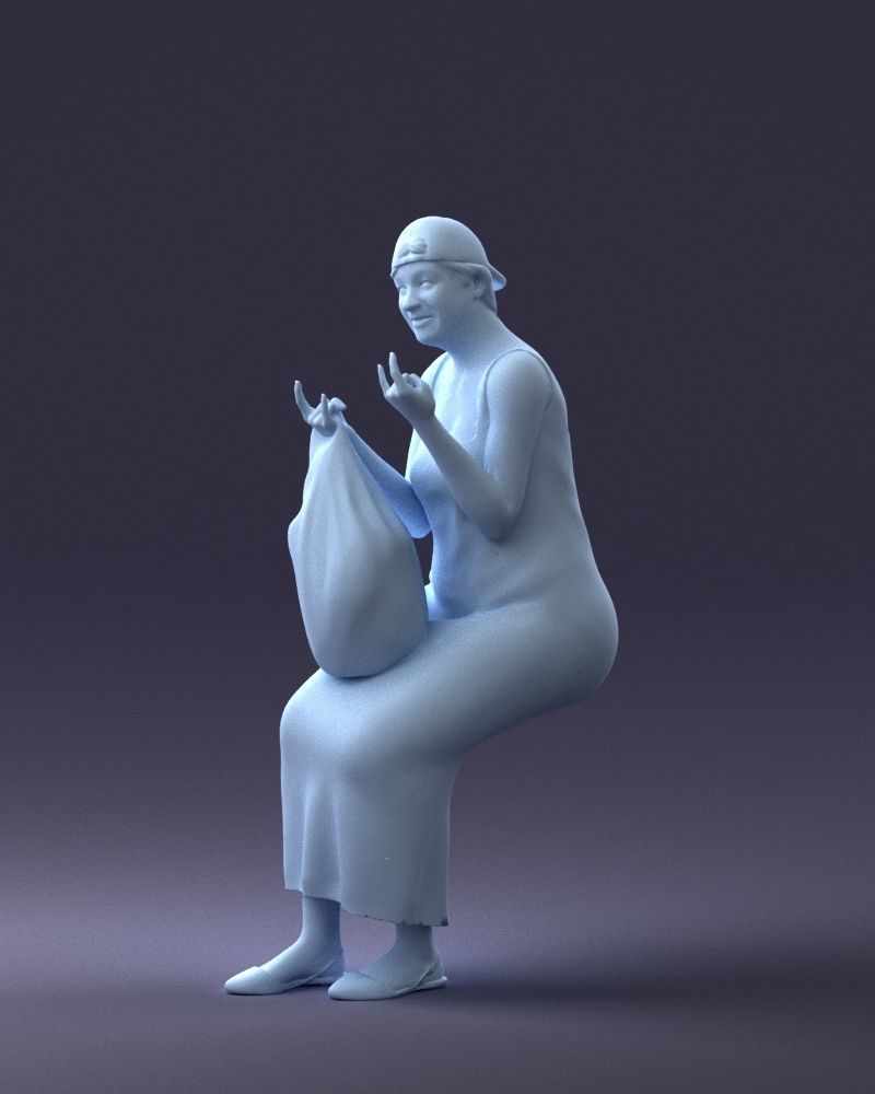 000178 Humorous Woman in Bright Dress 0905 3dp 3D print model_28