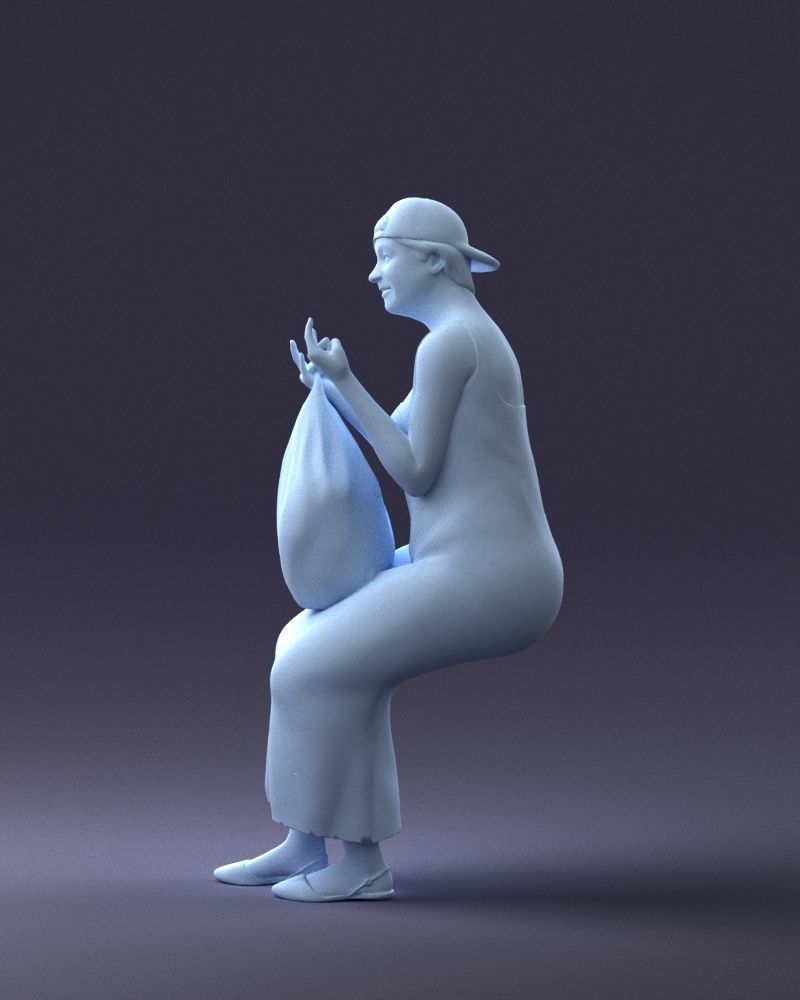 000178 Humorous Woman in Bright Dress 0905 3dp 3D print model_25