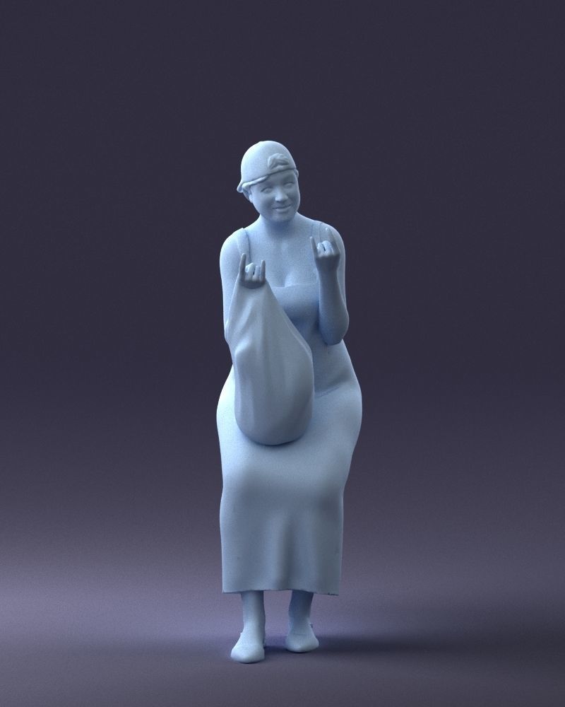 000178 Humorous Woman in Bright Dress 0905 3dp 3D print model_37