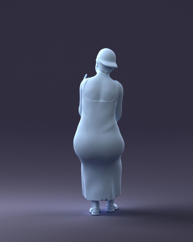 000178 Humorous Woman in Bright Dress 0905 3dp 3D print model_19