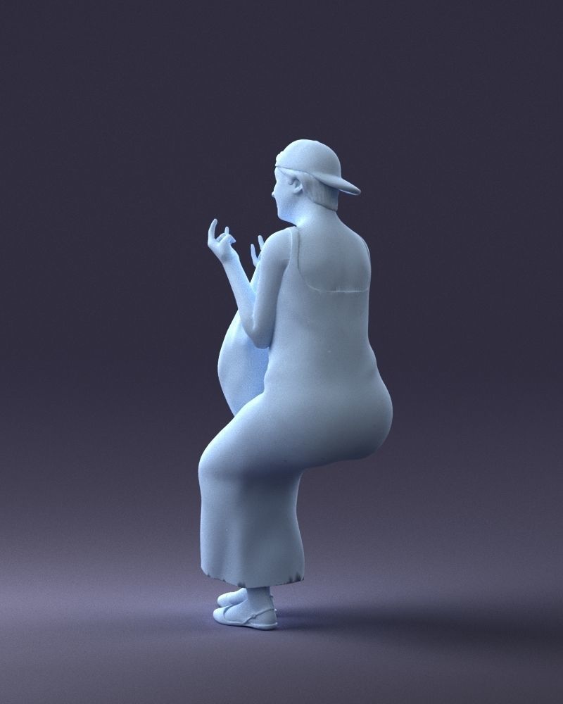 000178 Humorous Woman in Bright Dress 0905 3dp 3D print model_22