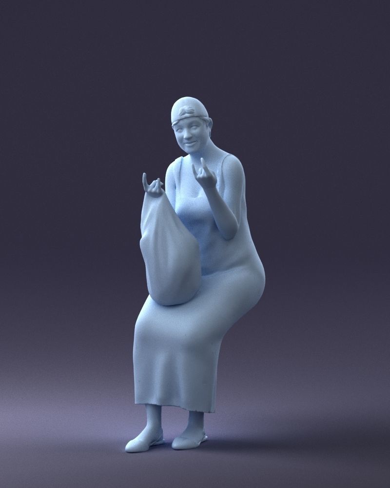 000178 Humorous Woman in Bright Dress 0905 3dp 3D print model_31