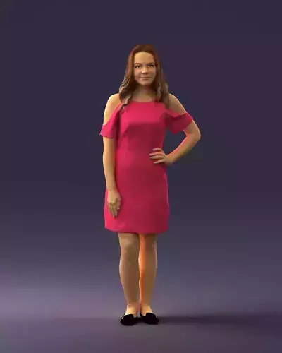 000350 Woman in Pink Dress