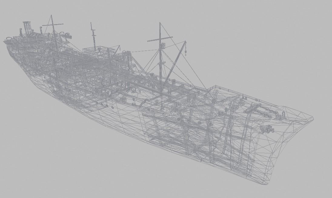 Merchant Ship Low-poly 3D model_4