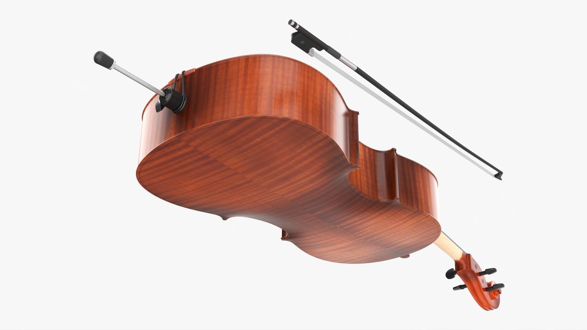 Acoustic cello 3D model_4