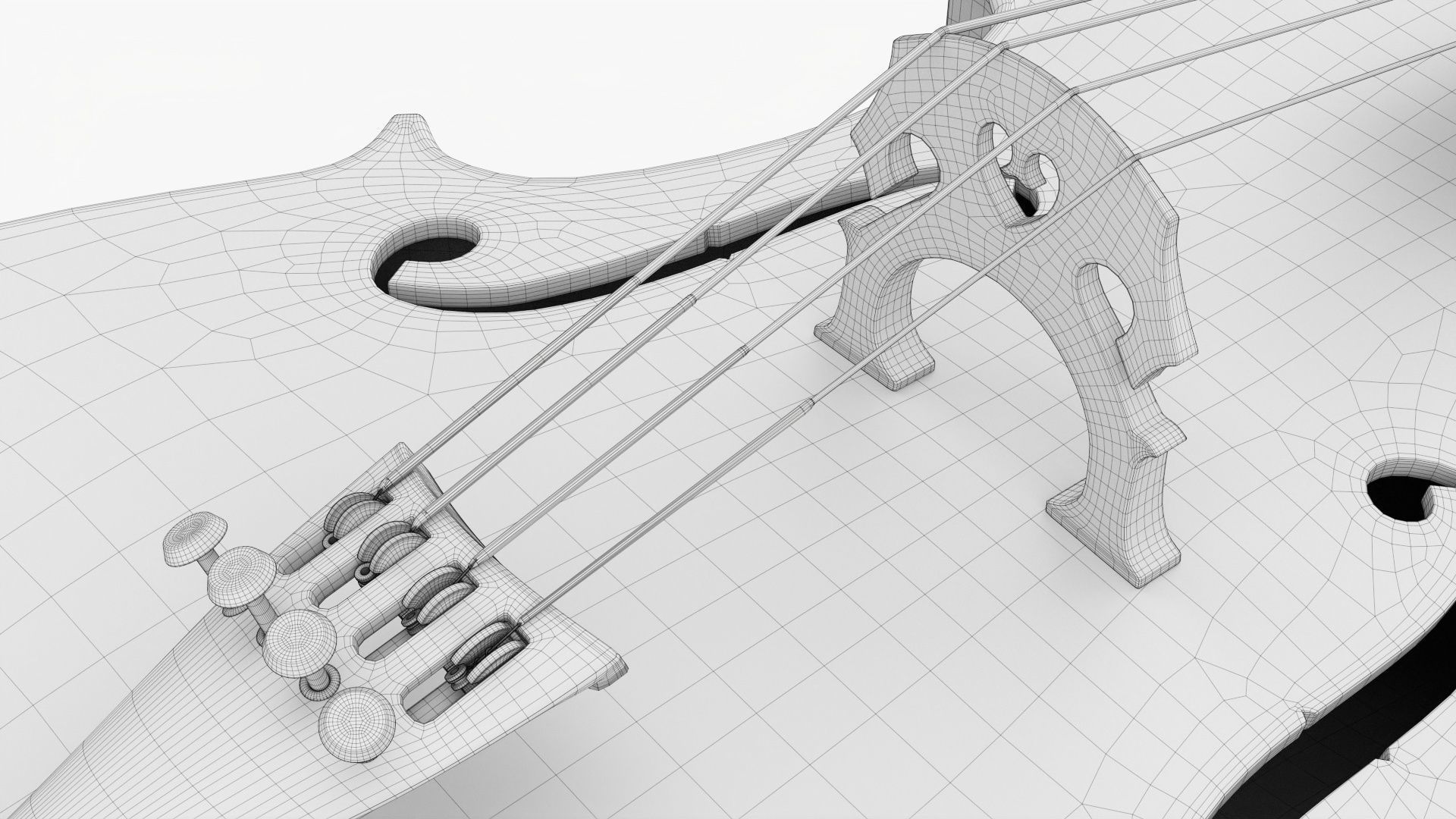 Acoustic cello 3D model_22