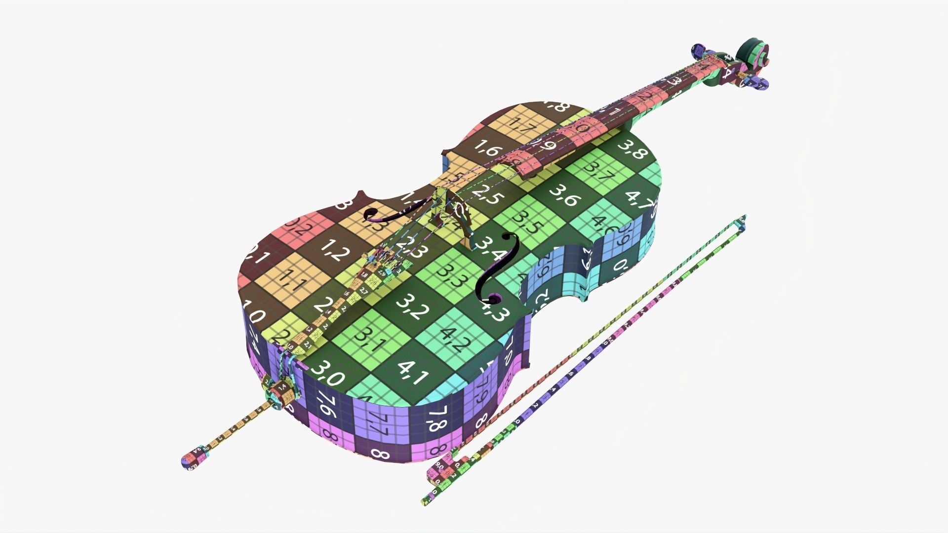 Acoustic cello 3D model_31