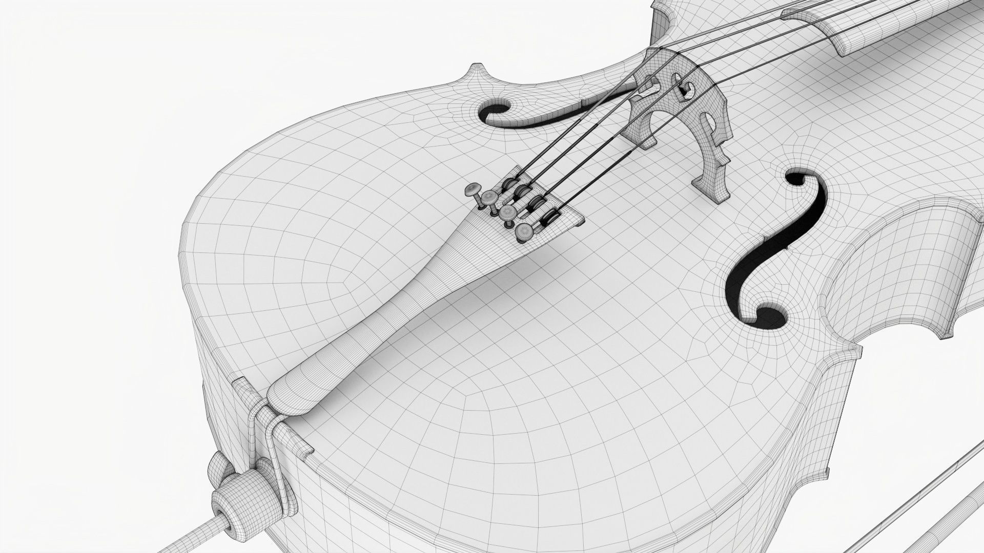 Acoustic cello 3D model_21