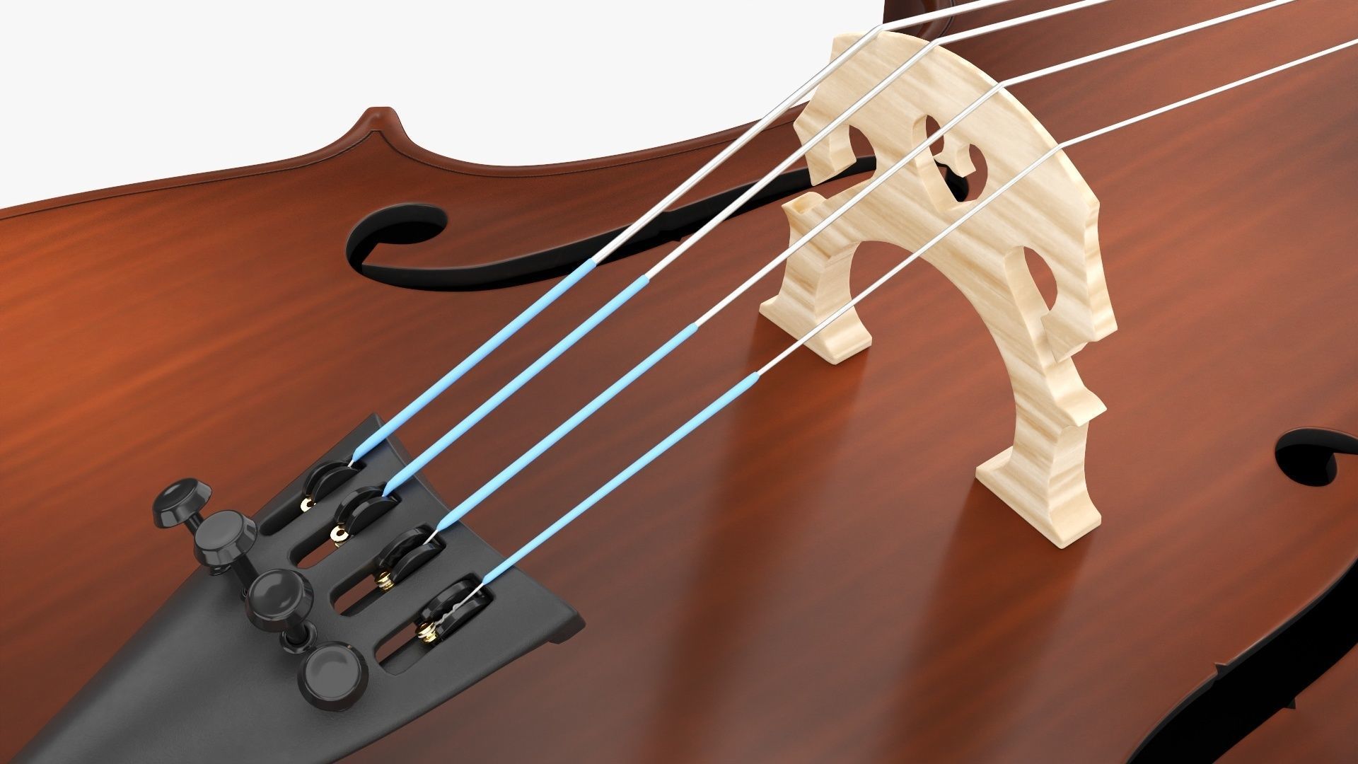 Acoustic cello 3D model_7