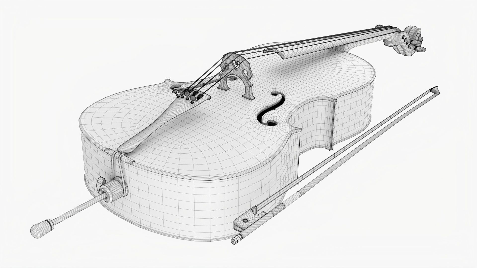 Acoustic cello 3D model_20