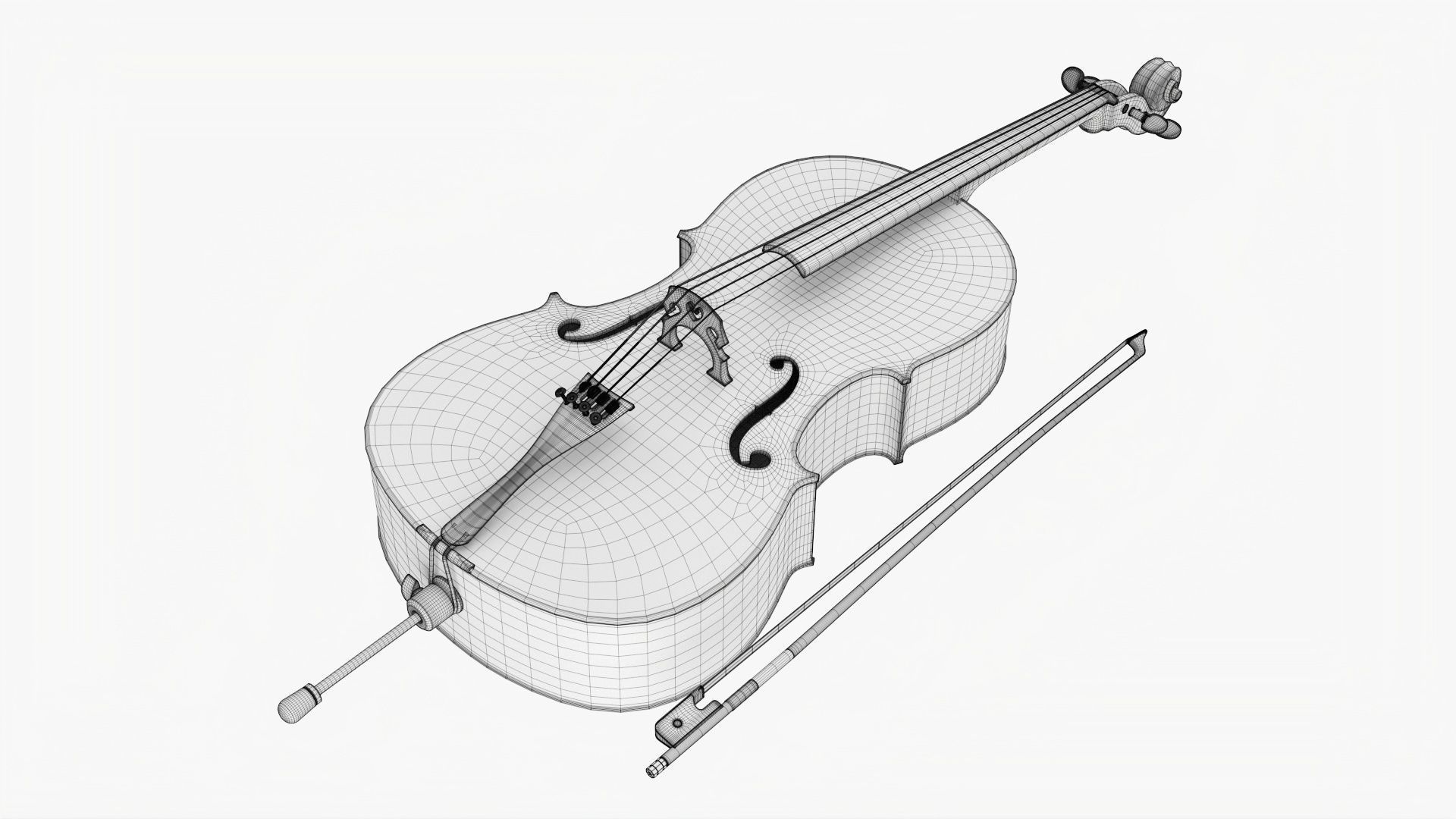 Acoustic cello 3D model_18