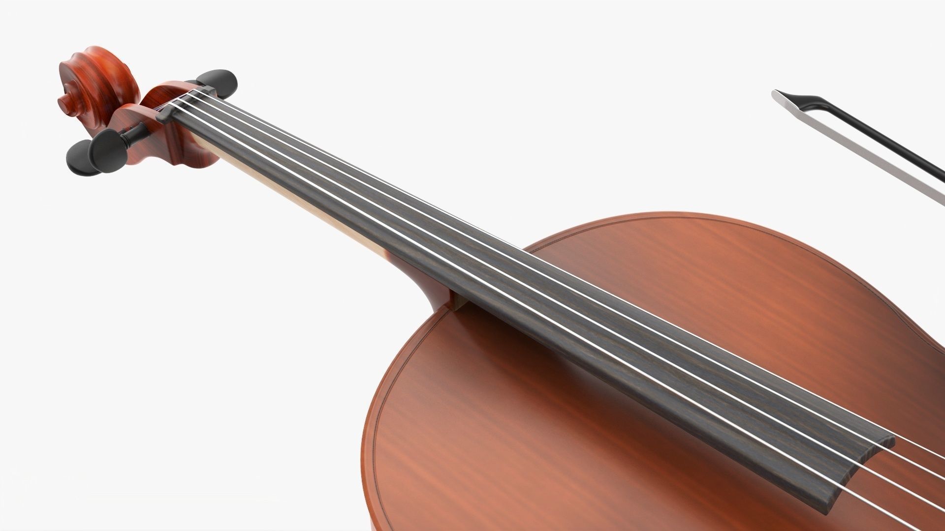 Acoustic cello 3D model_8