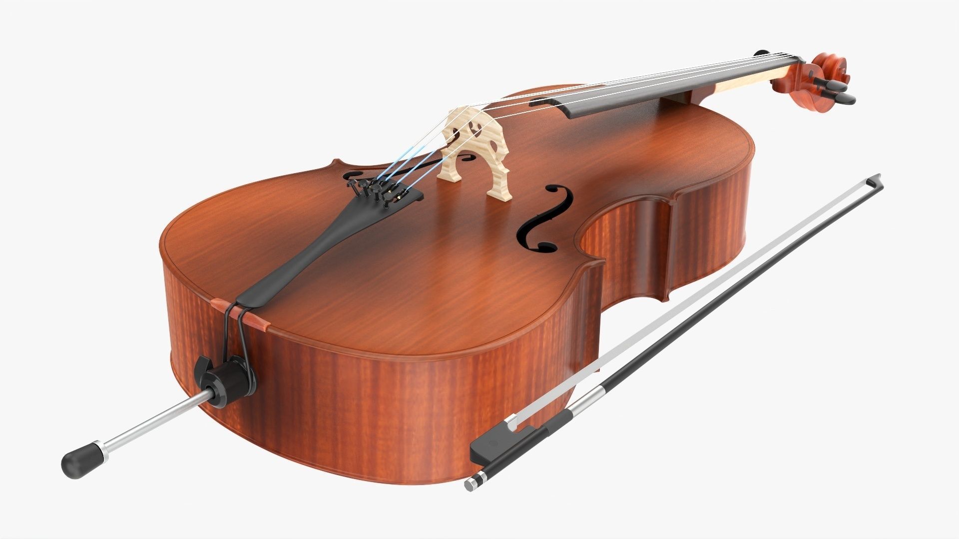 Acoustic cello 3D model_5
