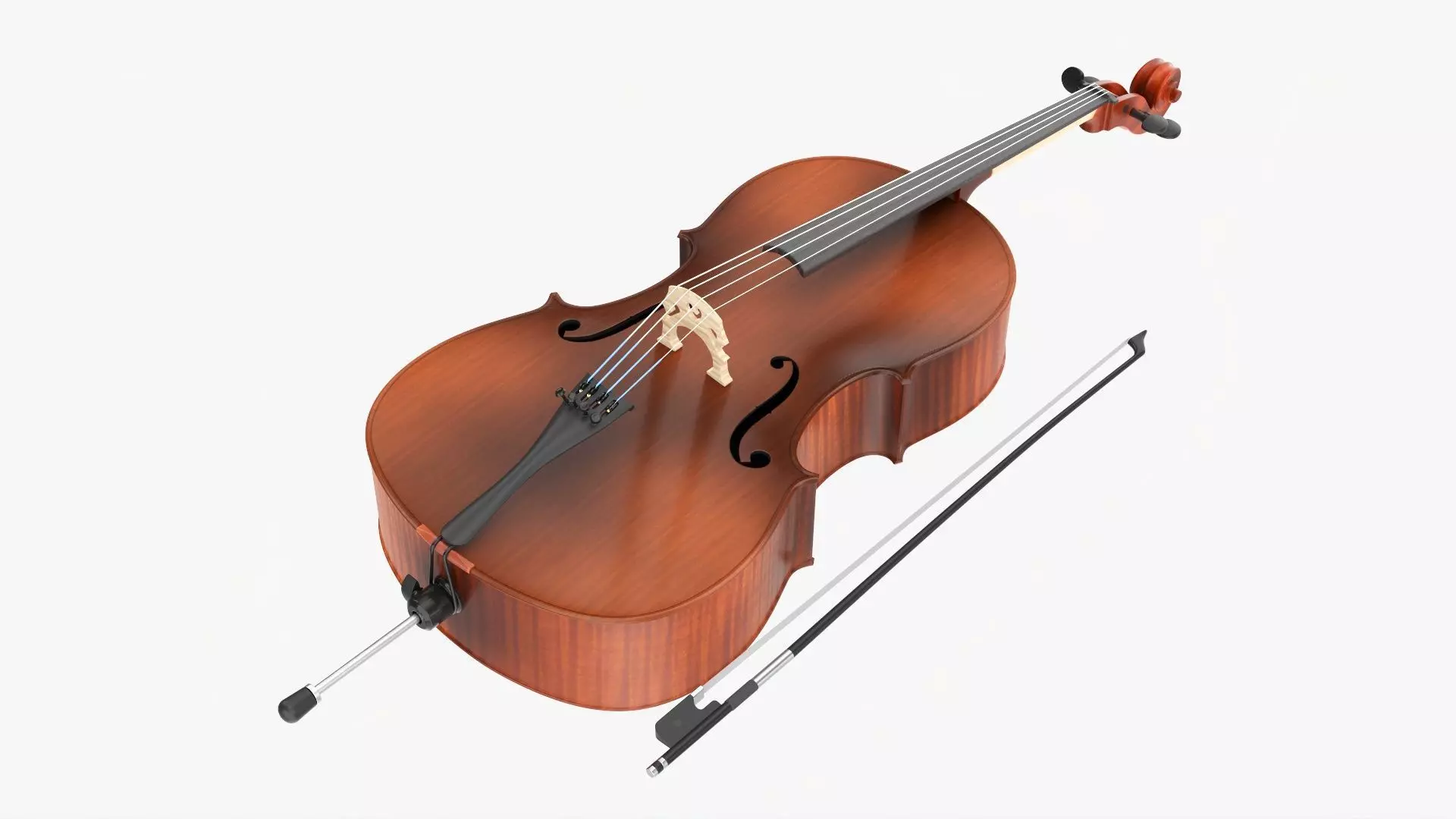 Acoustic cello 3D model_0