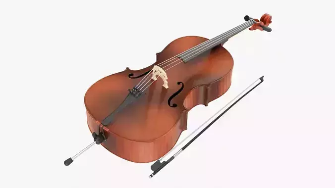 Acoustic cello 3D model