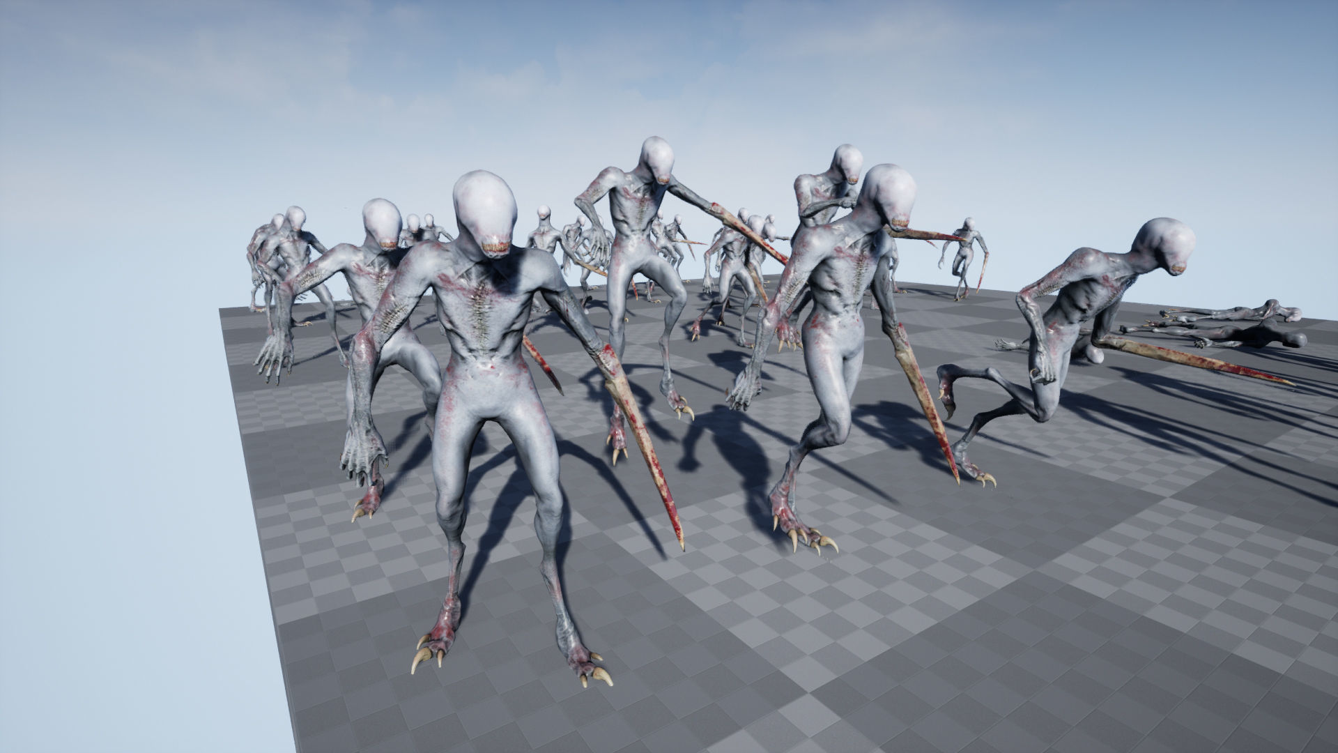 Mutant zombie Low-poly 3D model_32