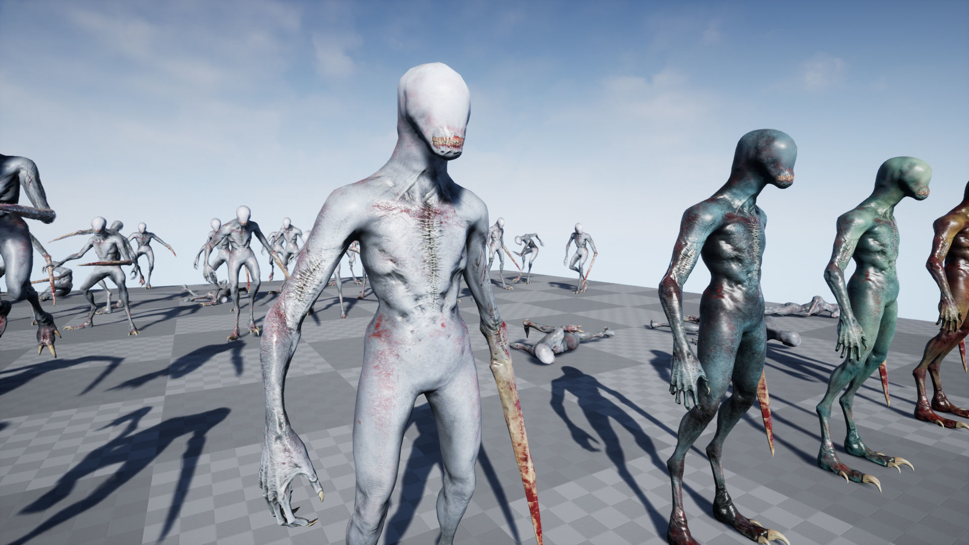 Mutant zombie Low-poly 3D model_29