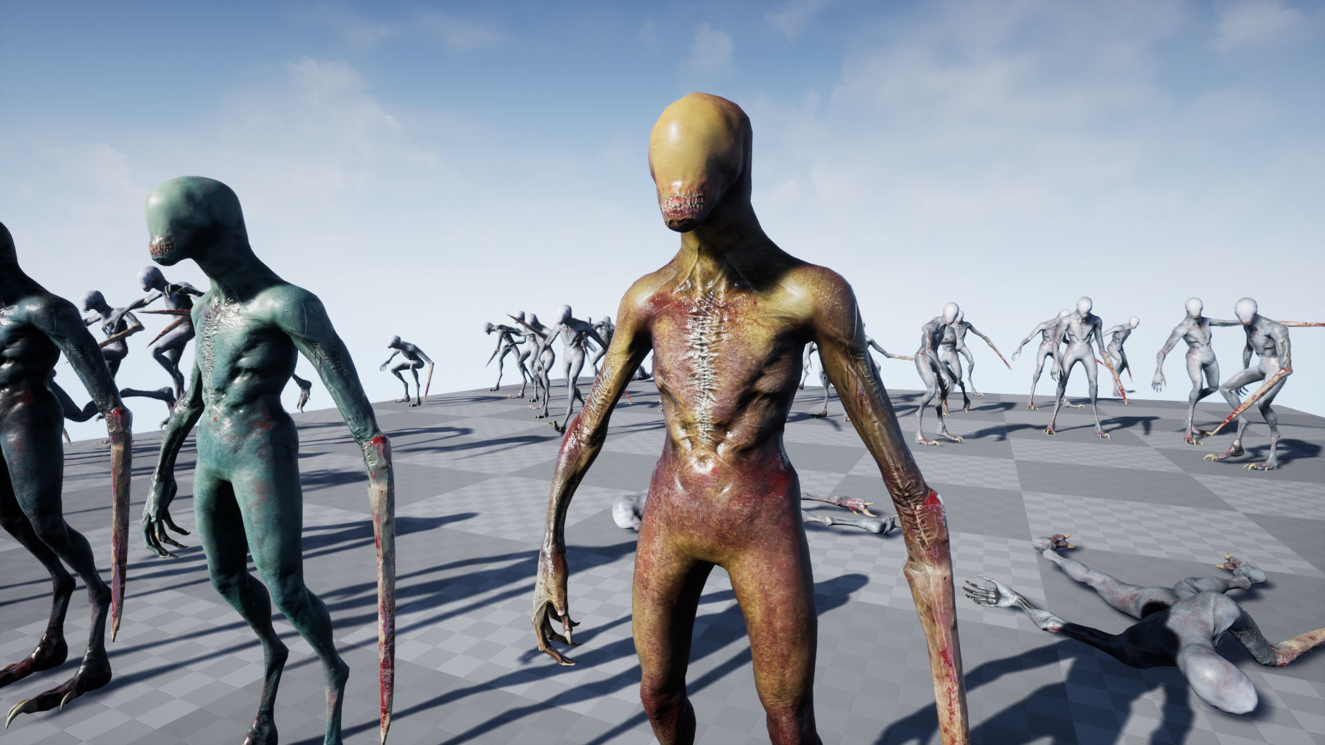 Mutant zombie Low-poly 3D model_30