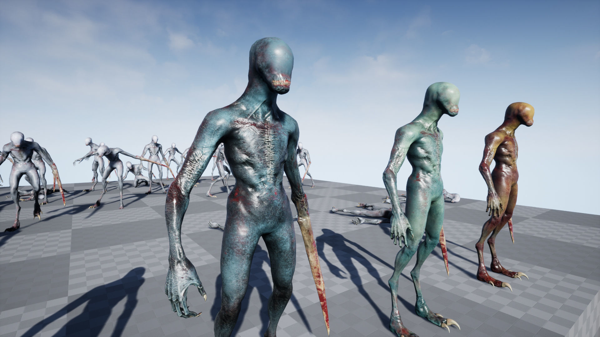 Mutant zombie Low-poly 3D model_33